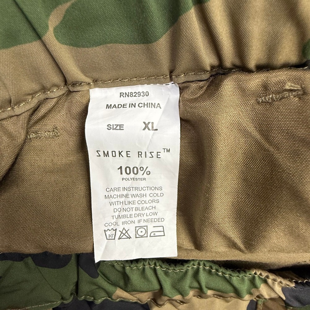 Smoke Rise Mens XL Woodland Camo Stacked Cargo Pants Utility Streetwear Green - Picture 8 of 9